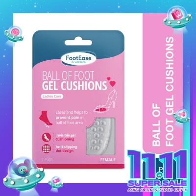 FOOTEASE BY WS Footease by Watsons Ball Foot Gel Cushions 1 Pair
