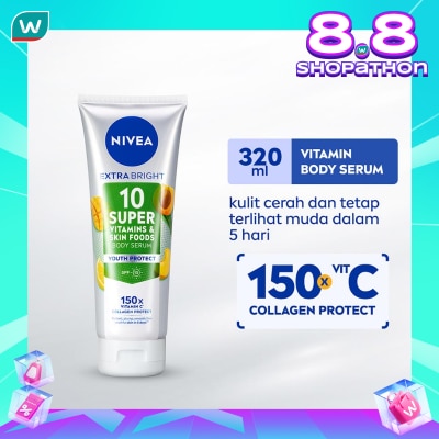 NIVEA Nivea Body Serum 10 Super Vitamins Youth Protect Collagen SPF15 320ml