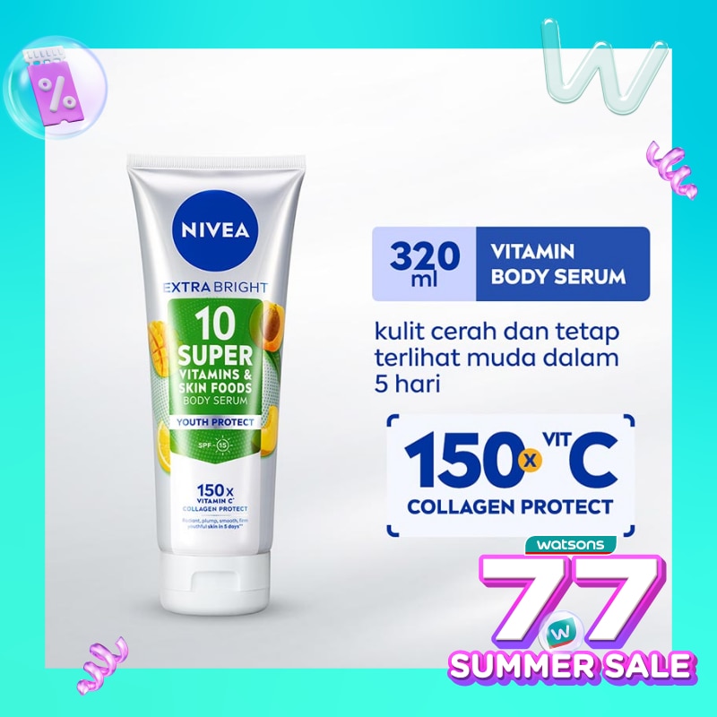 Nivea Body Serum 10 Super Vitamins Youth Protect Collagen SPF15 320ml