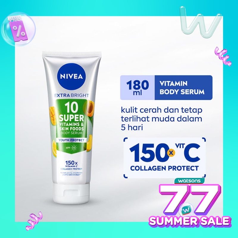 Nivea Body Serum 10 Super Vitamins Youth Protect Collagen SPF15 180ml