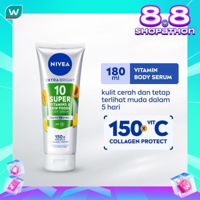 NIVEA Nivea Body Serum 10 Super Vitamins Youth Protect Collagen SPF15 180ml