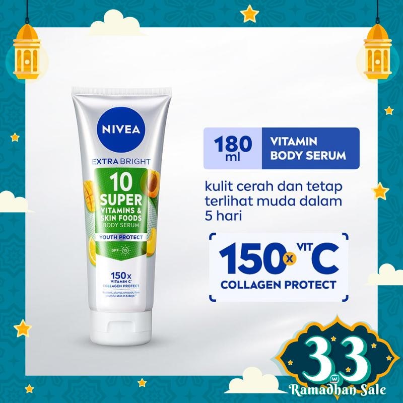 Nivea Body Serum 10 Super Vitamins Youth Protect Collagen SPF15 180ml