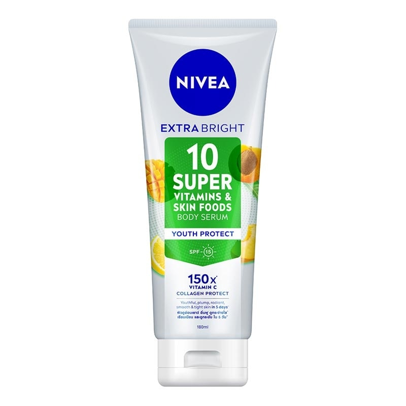 Nivea Body Serum 10 Super Vitamins Youth Protect Collagen SPF15 180ml