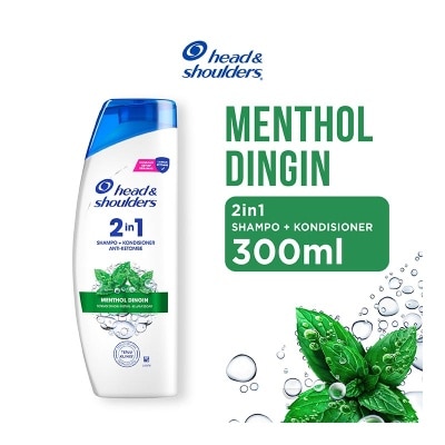 HEAD & SHOULDER Shampoo + Kondisioner 2in1 Anti Ketombe Cool Menthol Perawatan Rambut 300ml