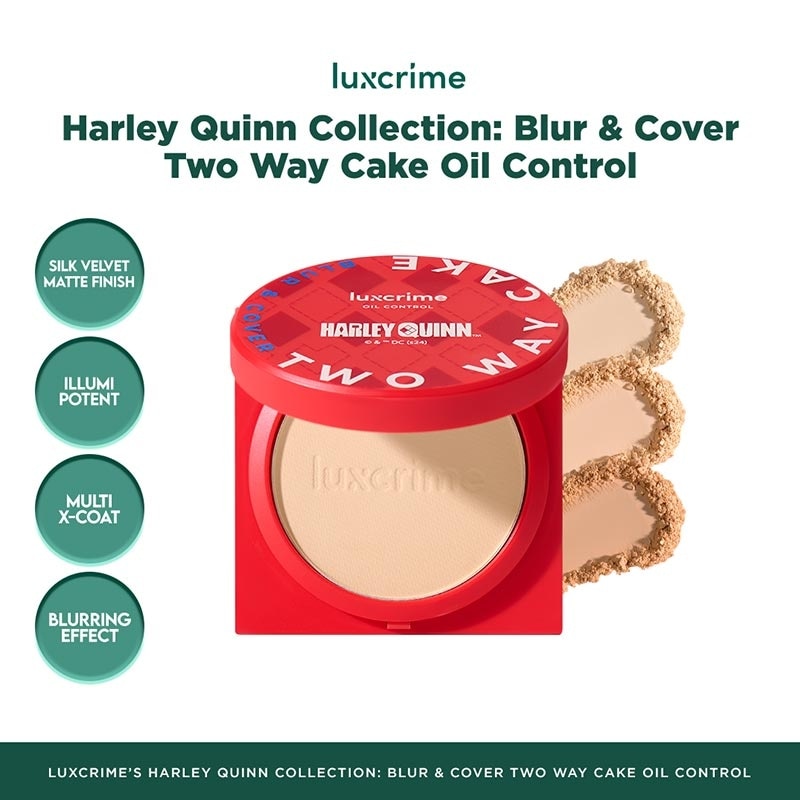 Luxcrime Harley Quinn Two Way Cake Oil Control Custard 8.5g