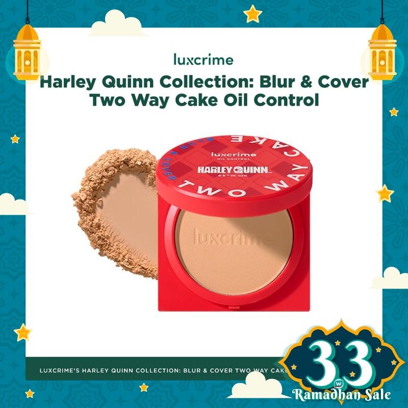 Luxcrime Harley Quinn Two Way Cake Oil Control Opera 8.5g