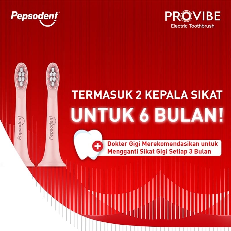 Pepsodent Provibe Sikat Gigi Elektric Starter Kit Pink