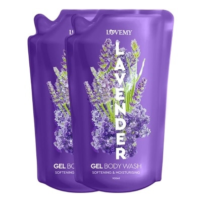 LOVEMY Lovemy Twin Pack Lavender Gel Body Wash Refill 900ml