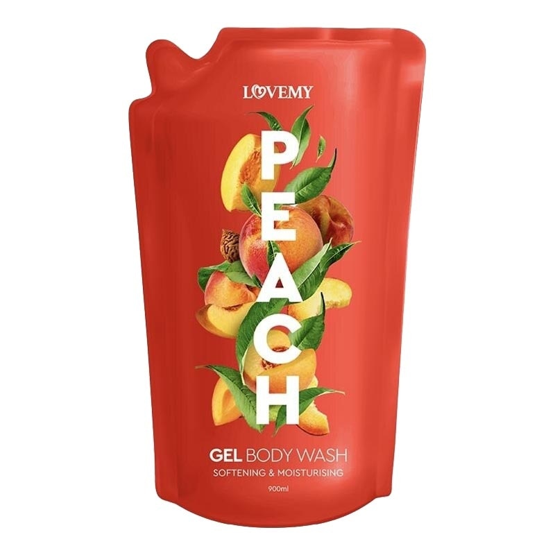 Lovemy Twin Pack Peach Gel Body Wash Refill 900ml