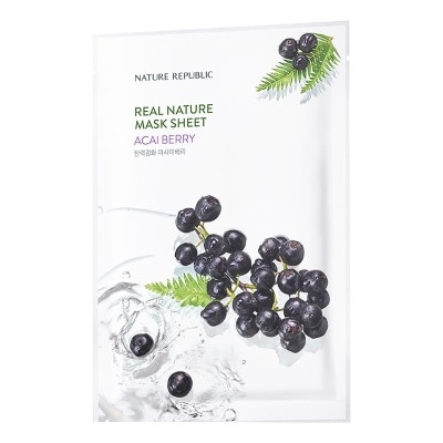 NATURE REPUBLIC Nature Republic Real Nature Acai Berry Mask Sheet 23ml