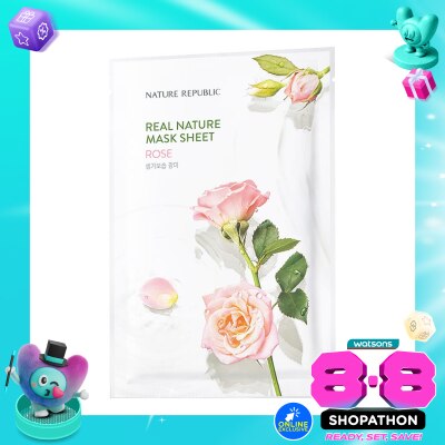 NATURE REPUBLIC - Nature Republic Real Nature Rose Mask Sheet 23ml image