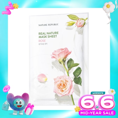 NATURE REPUBLIC - Nature Republic Real Nature Rose Mask Sheet 23ml