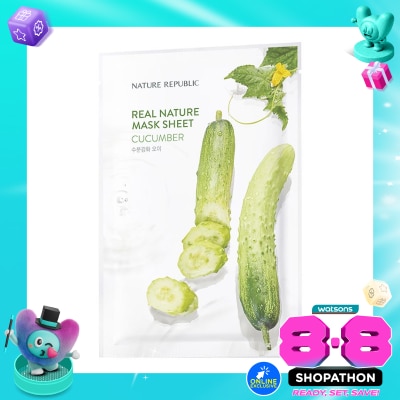NATURE REPUBLIC - Nature Republic Real Nature Cucumber Mask Sheet 23ml image
