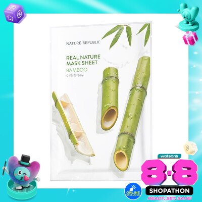 NATURE REPUBLIC - Nature Republic Real Nature Bamboo Mask Sheet 23ml image