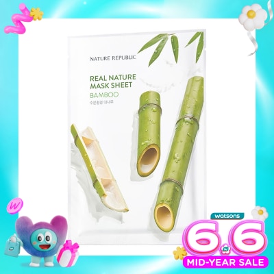 NATURE REPUBLIC - Nature Republic Real Nature Bamboo Mask Sheet 23ml