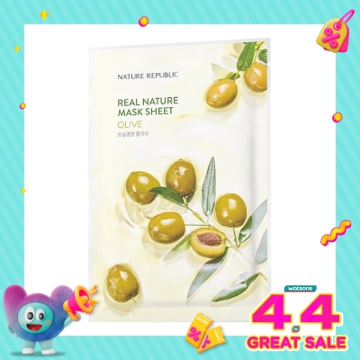 NATURE REPUBLIC - Nature Republic Real Nature Olive Mask Sheet 23ml