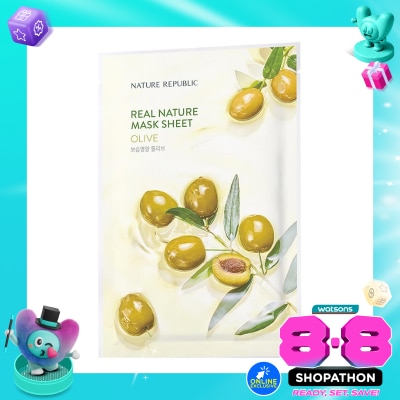 NATURE REPUBLIC - Nature Republic Real Nature Olive Mask Sheet 23ml image