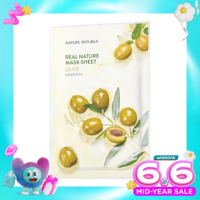 NATURE REPUBLIC - Nature Republic Real Nature Olive Mask Sheet 23ml