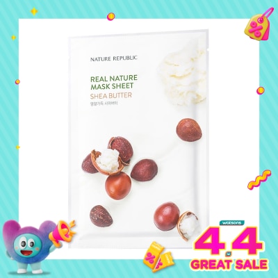 NATURE REPUBLIC - Nature Republic Real Nature Shea Butter Mask Sheet 23ml