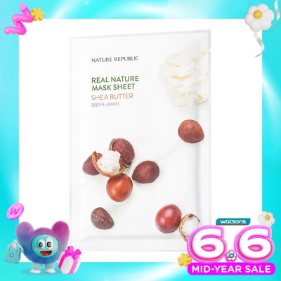 NATURE REPUBLIC - Nature Republic Real Nature Shea Butter Mask Sheet 23ml