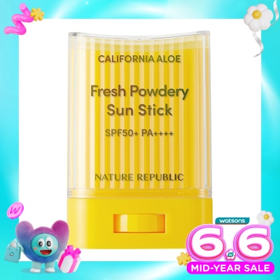 NATURE REPUBLIC - Nature Republic California Aloe Fresh Powdery Sun Stick SPF50+ 24g