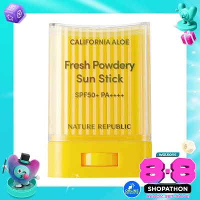 NATURE REPUBLIC - Nature Republic California Aloe Fresh Powdery Sun Stick SPF50+ 24g image