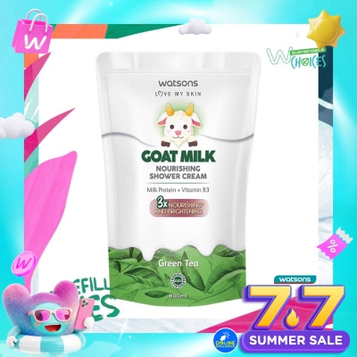 WATSONS COLLECTION - Watsons Goat Milk Nourishing Green Tea Shower Cream Pouch 800ml
