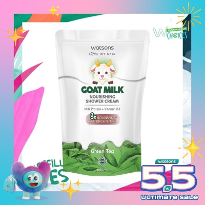WATSONS - Watsons Goat Milk Nourishing Green Tea Shower Cream Pouch 800ml