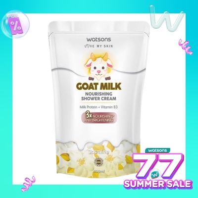 WATSONS Watsons Goat Milk Nourishing Jasmine Shower Cream Pouch 800ml