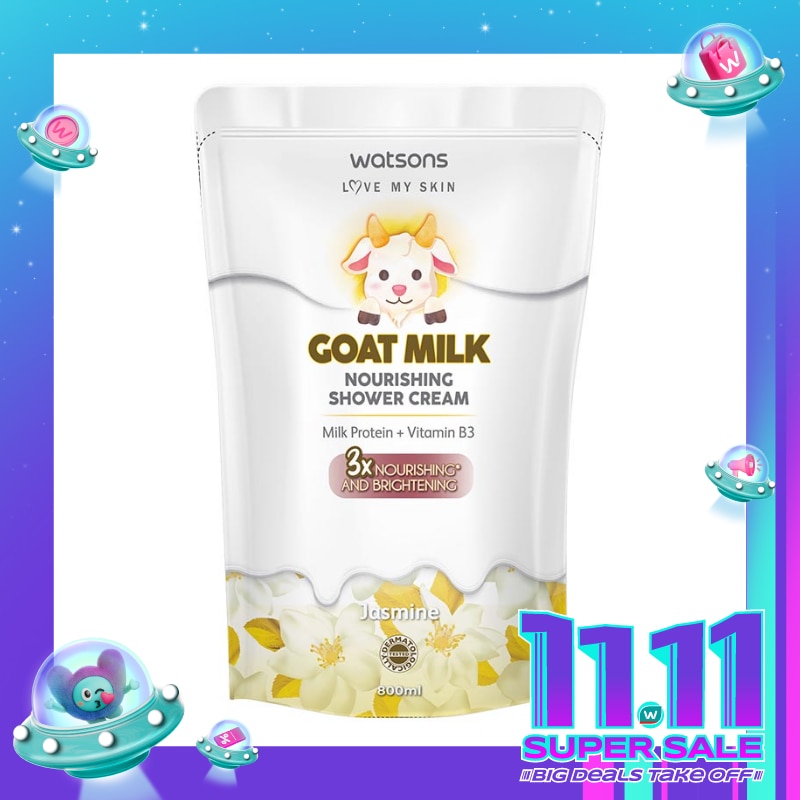 Watsons Goat Milk Nourishing Jasmine Shower Cream Pouch 800ml