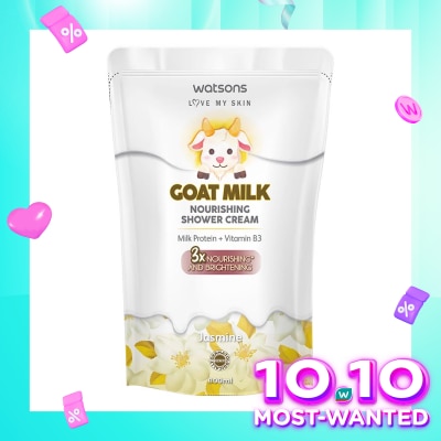 WATSONS Watsons Goat Milk Nourishing Jasmine Shower Cream Pouch 800ml
