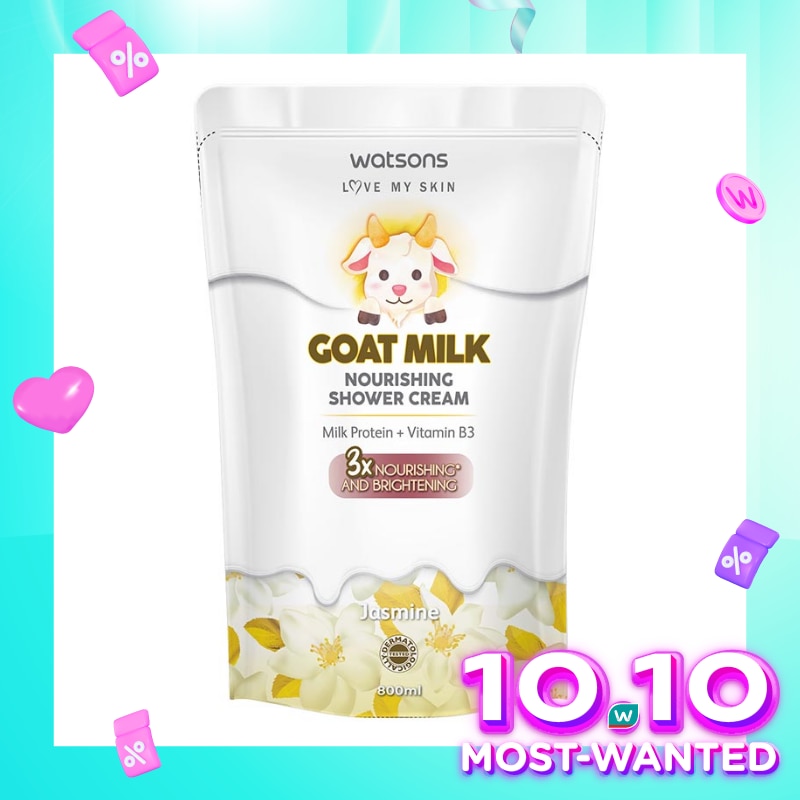 Watsons Goat Milk Nourishing Jasmine Shower Cream Pouch 800ml