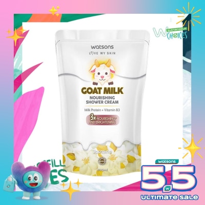 WATSONS - Watsons Goat Milk Nourishing Jasmine Shower Cream Pouch 800ml