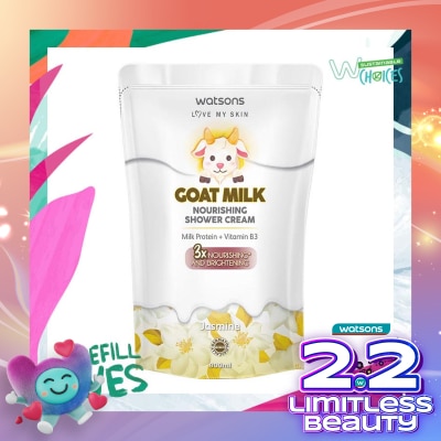 WATSONS Watsons Goat Milk Nourishing Jasmine Shower Cream Pouch 800ml