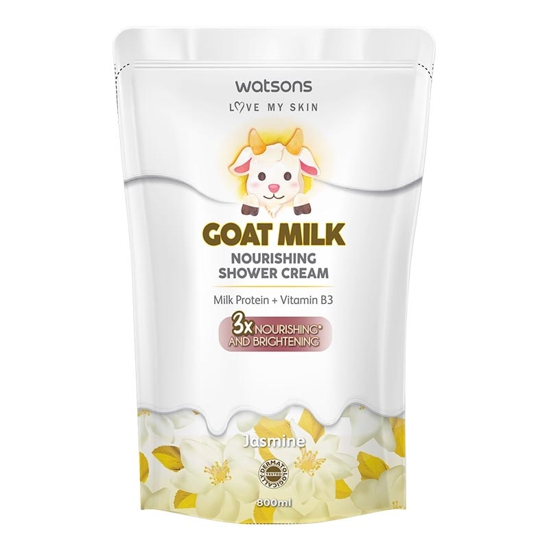Watsons Goat Milk Nourishing Jasmine Shower Cream Pouch 800ml