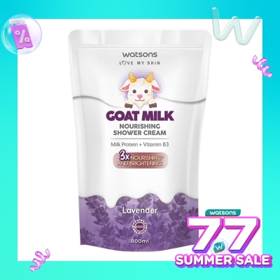 WATSONS Watsons Goat Milk Nourishing Lavender Shower Cream Pouch 800ml
