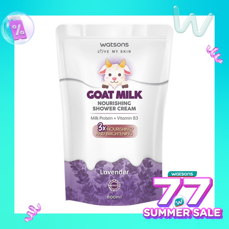 Watsons Goat Milk Nourishing Lavender Shower Cream Pouch 800ml