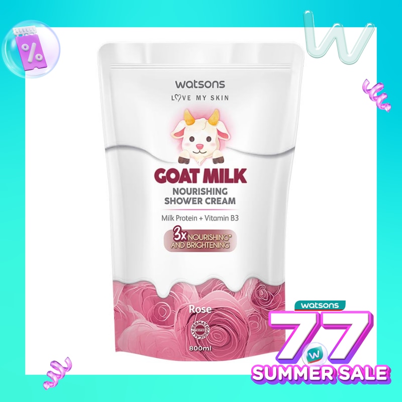 Watsons Goat Milk Nourishing Rose Shower Cream Pouch 800ml