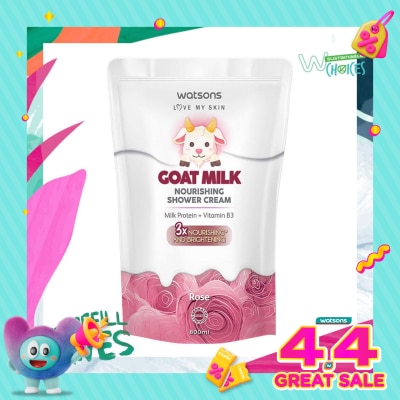 WATSONS - Watsons Goat Milk Nourishing Rose Shower Cream Pouch 800ml