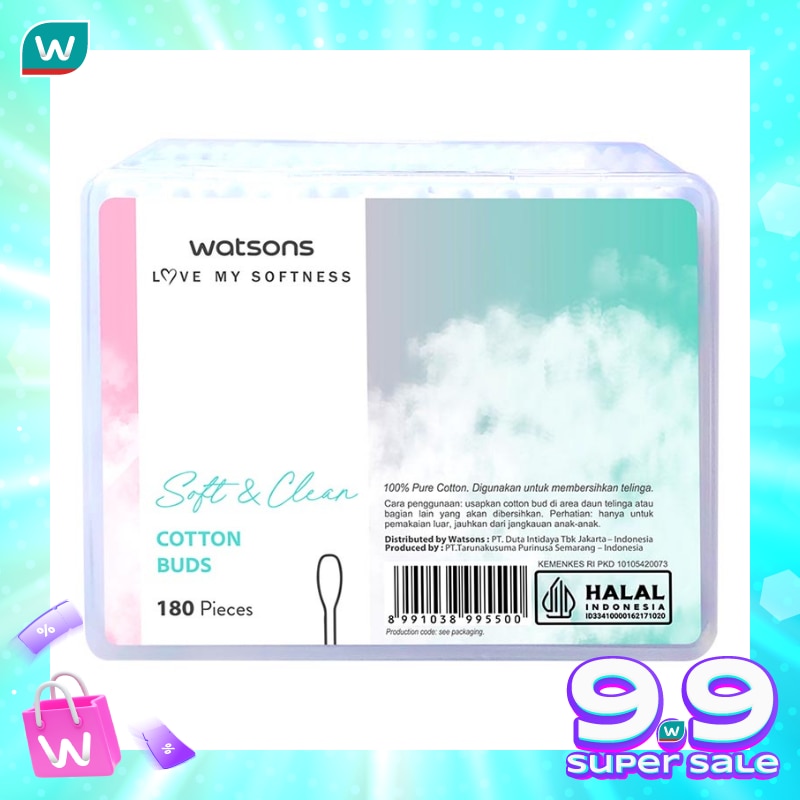 Watsons Soft & Clean Cotton Buds 180'S