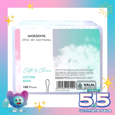 WATSONS - Watsons Soft & Clean Cotton Buds 180'S
