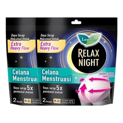 LAURIER Laurier Twin Pack Relax Night Celana Menstruasi M-XL 2'S