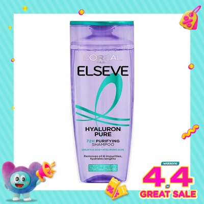L'OREAL - L'Oreal Elseve Hyaluron Pure 72H Purifying Shampoo 280ml