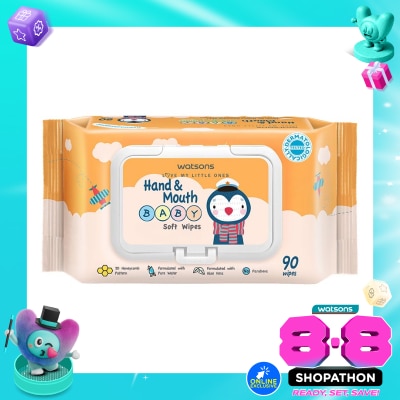 WATSONS COLLECTION - Watsons Hand & Mouth Baby Soft Wipes 90'S image
