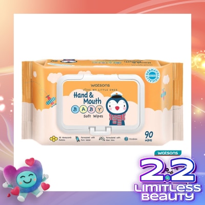 WATSONS Watsons Hand & Mouth Baby Soft Wipes 90'S