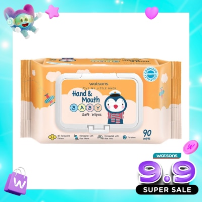 WATSONS COLLECTION - Watsons Hand & Mouth Baby Soft Wipes 90'S image