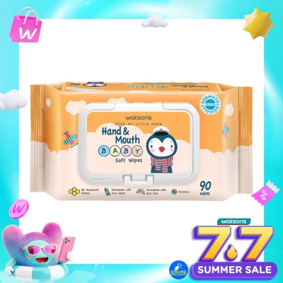 WATSONS COLLECTION - Watsons Hand & Mouth Baby Soft Wipes 90'S