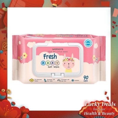 WATSONS Watsons Fresh Baby Soft Wipes 90'S