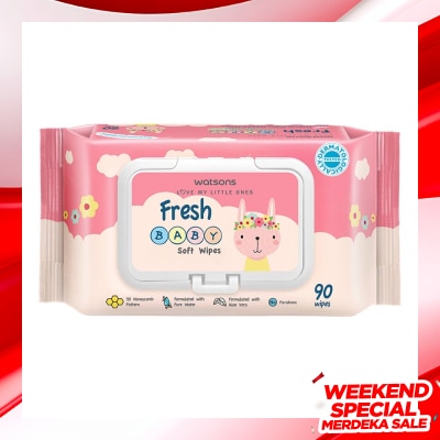 WATSONS Watsons Fresh Baby Soft Wipes 90'S