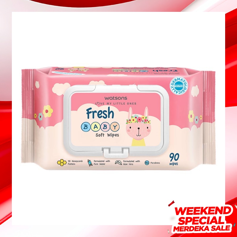 Watsons Fresh Baby Soft Wipes 90'S